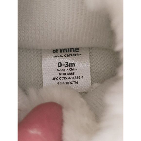 Carters 0-3 MTH TAN fur lined cheetah bow Boots - Picture 3 of 9